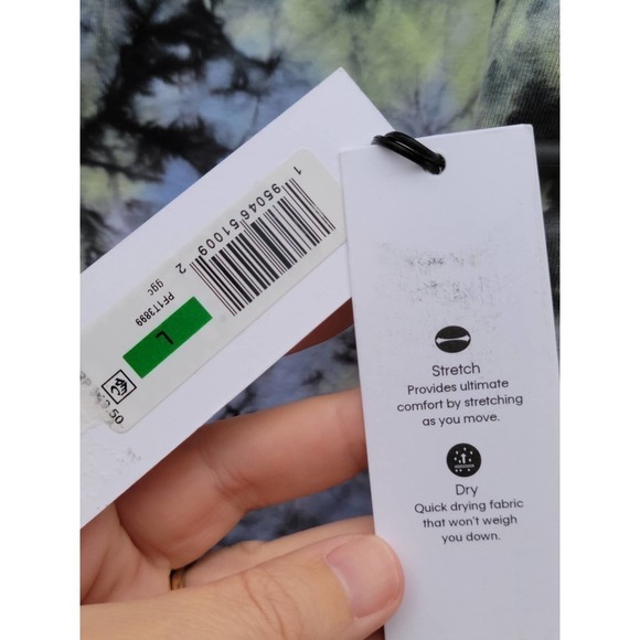 Calvin Klein Tie Dyed Cropped Racerback Top Large - Picture 9 of 13